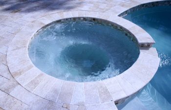 renovated outdoor jacuzzi with clear water