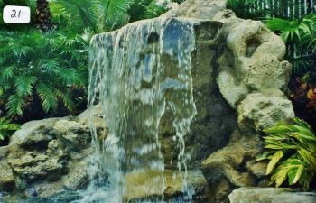 garden hardscape waterfall