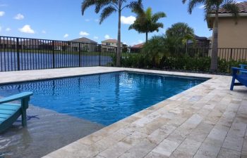 beach entry backyard swimming pool