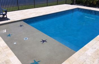 beach entry backyard swimming pool